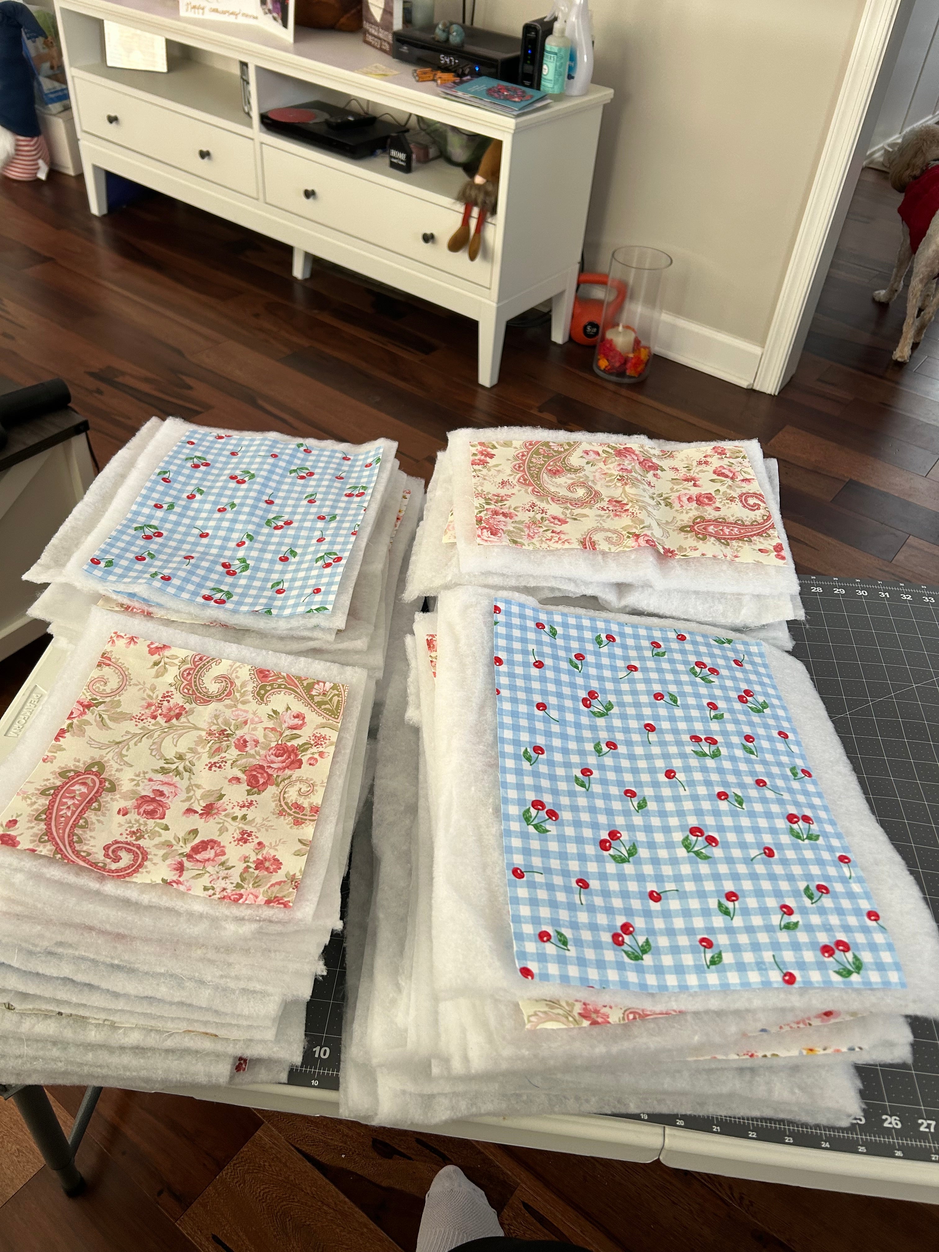 Mountain of Fabric to be Quilted